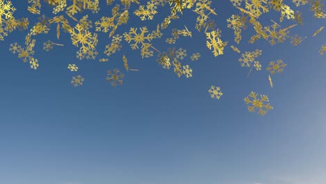 Snowflakes-metal-shiny-snow-flake-falling-xmas-christmas-decoration-holiday-4k